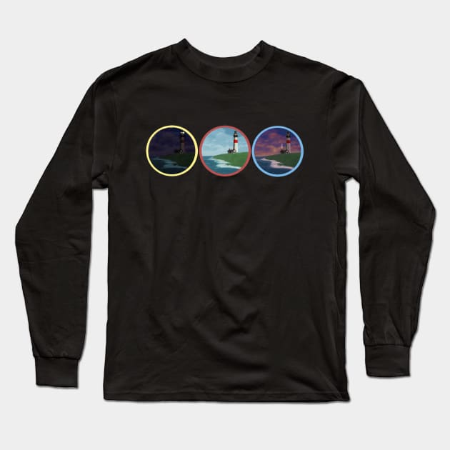 Lighthouse Long Sleeve T-Shirt by LukahDrawsShit